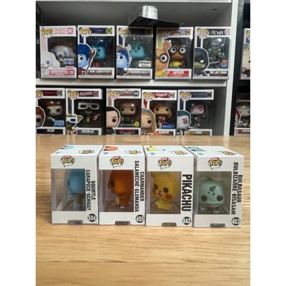 4 BITTY Starter Pokemon 1" Funko Pops Bulbasaur Charmander Squirtle Pikachu Pop - Picture 3 of 6